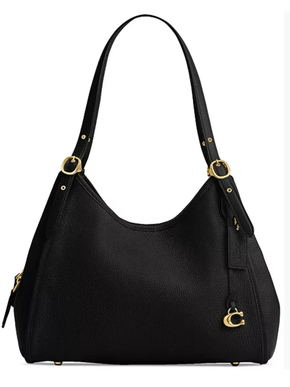 🖤 Coach Bella Medium CR979 Pebble Leather Shoulder Bag – Black